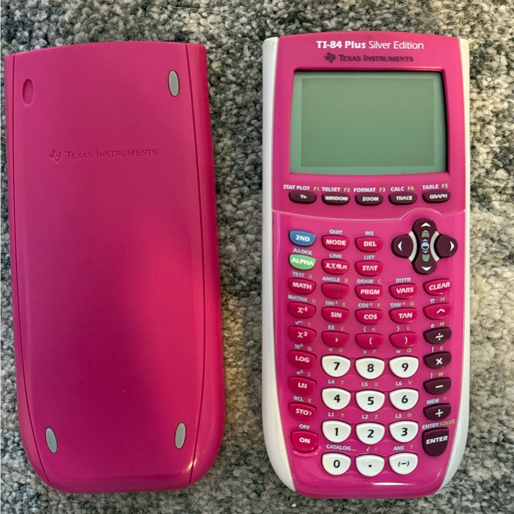 TI-84 Plus Silver Edition Graphing Calculator - Hot Pink